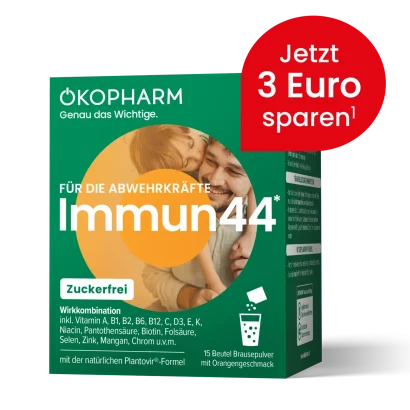Immun44 Brausepulver, jetzt 3 Euro sparen