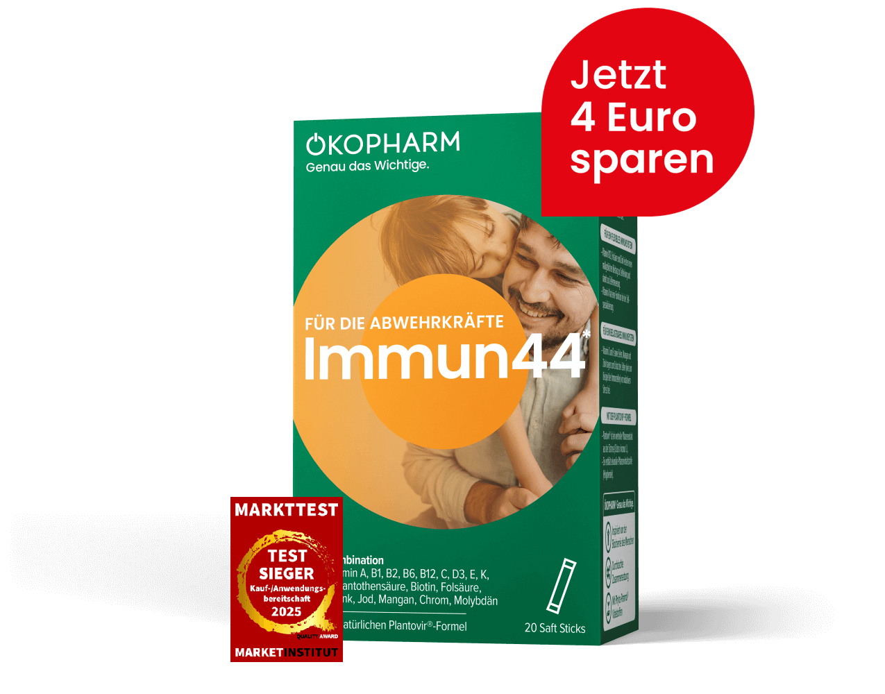 Immun44 Saft Sticks - Spare 4 Euro
