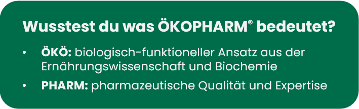 ÖKO => biologisch funktionieller Ansatz aus der Ernährungswissenschaft und Biochemie