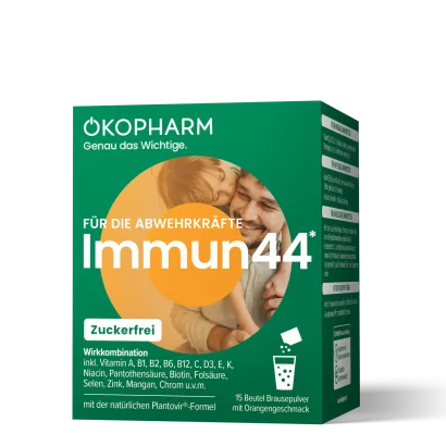 ÖKOPHARM Immun44 Brausepulver - Für die Abwehrkräfte, 15 Beutel